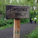 Confluence trail sign